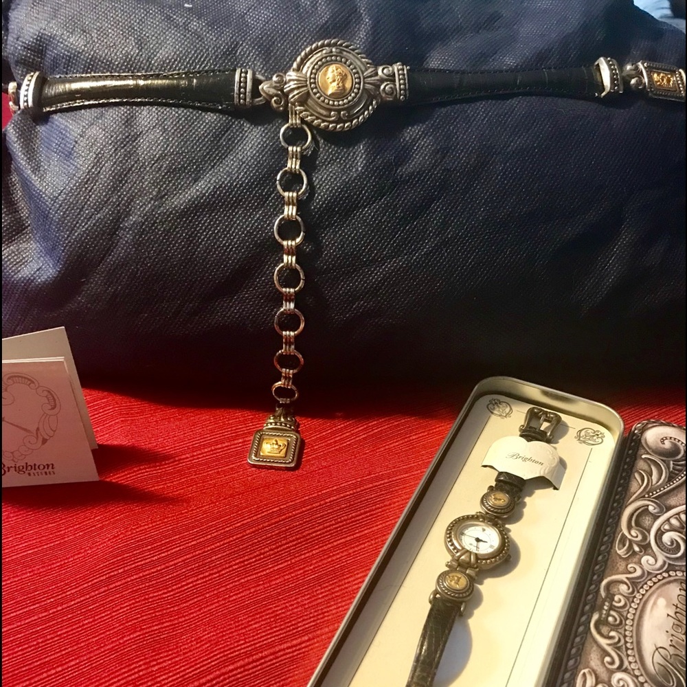 Vintage Brighton Rome Gold Coin Belt